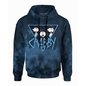 Peanuts Men's Officially Licensed Fleece Hoodie Sweatshirt - Crabby Lucy Tie Dye